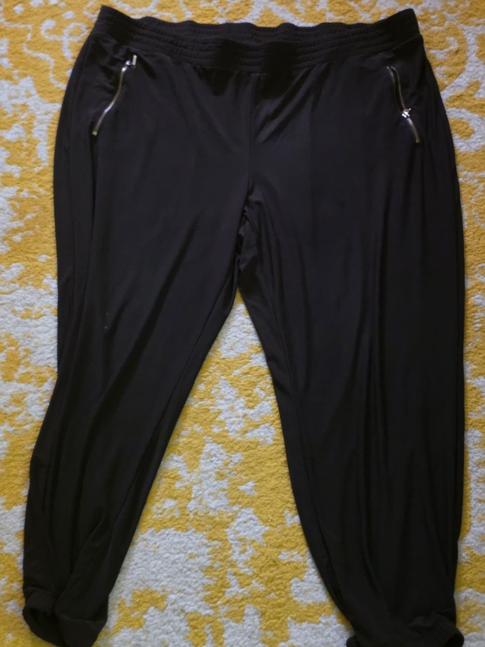 Chico's Chocolate Brown Women's Track Jogger Pants with Zip Pockets